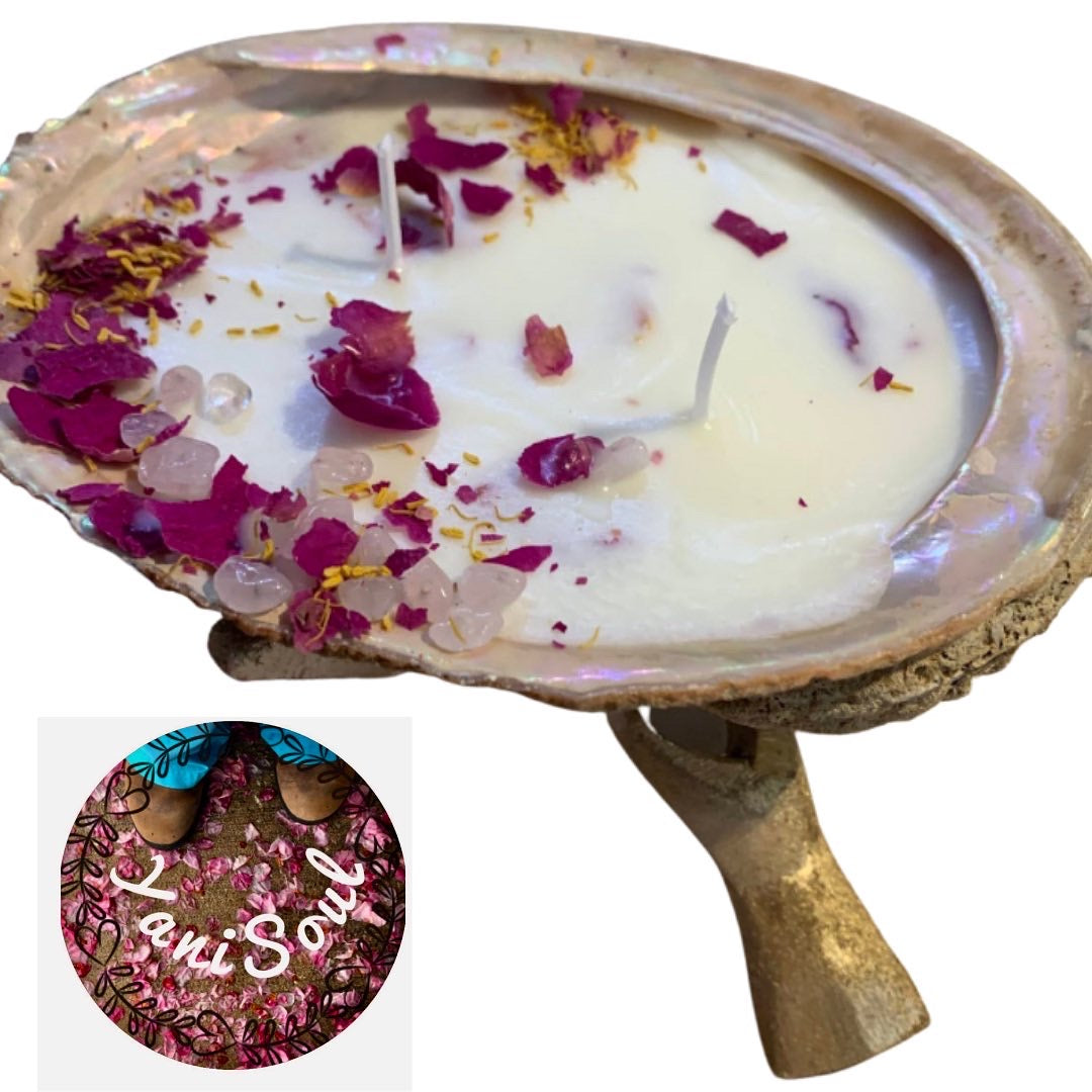 . Yani Soul Abalone Shell Candles Be Transported to a Place of Peace & Serenity